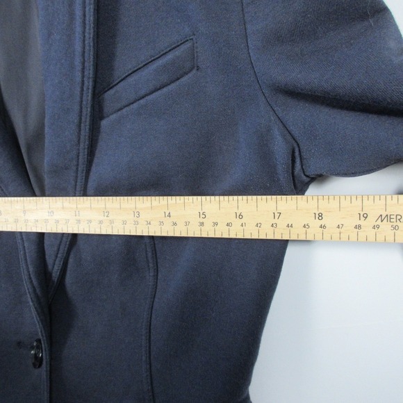 Burberry Brit Knit Blazer Jacket Women 8 Blue Cotton Blend Luxury Designer 572 - Picture 15 of 16